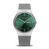 Load image into Gallery viewer, BERING Classic Brushed Silver Green