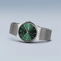 Load image into Gallery viewer, BERING Classic Brushed Silver Green