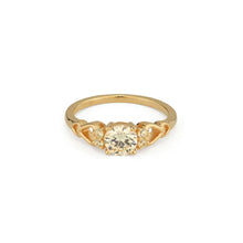 Load image into Gallery viewer, 24kae ring with stones and heart shaped detail