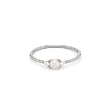 24Kae Ring with stones and pearl