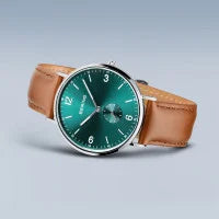 Load image into Gallery viewer, BERING Classic Polished Silver Leather