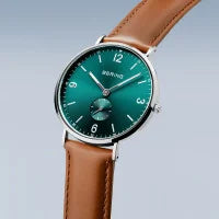 Load image into Gallery viewer, BERING Classic Polished Silver Leather