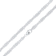 Load image into Gallery viewer, Silver 8mm Handmade Curved Gate Chain Bracelet