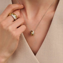 Load image into Gallery viewer, Bold Zirconia Crossover Necklace