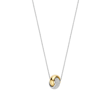 Load image into Gallery viewer, Bold Zirconia Crossover Necklace