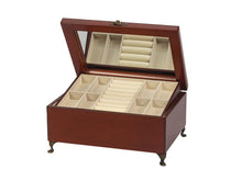 Load image into Gallery viewer, Mahogany Finish Wooden Jewel Case