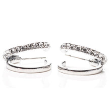 Load image into Gallery viewer, Silver Double Loop Earrings