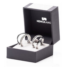 Load image into Gallery viewer, Silver Double Loop Earrings