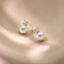 Load image into Gallery viewer, Zirconia Pearl Earrings