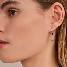 Load image into Gallery viewer, Rectangular Zirconia Hoops