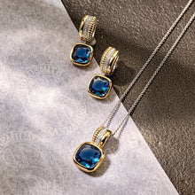 Load image into Gallery viewer, Blue Cushion Structure Hoops