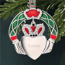 Load image into Gallery viewer, Claddagh Christmas Tree Decoration