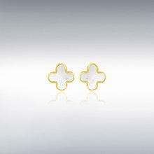Load image into Gallery viewer, 9CT Mother of Pearl Petal Stud Earrings