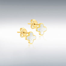 Load image into Gallery viewer, 9CT Mother of Pearl Petal Stud Earrings