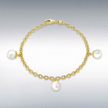 Load image into Gallery viewer, 9CT GOLD PEARL DROP BRACELET