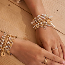 Load image into Gallery viewer, Mixed Metal Double Star Bracelet