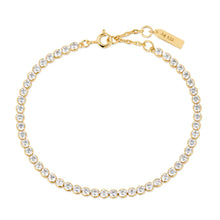 Load image into Gallery viewer, Gold Row Bezel Set Bracelet