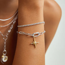 Load image into Gallery viewer, Gold Row Bezel Set Bracelet