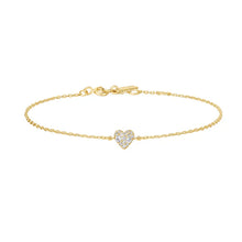Load image into Gallery viewer, Gold Sweetheart Pavé Bracelet