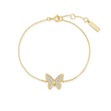 Load image into Gallery viewer, Gold Butterfly Pavé Bracelet