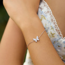 Load image into Gallery viewer, Silver Butterfly Pavé Bracelet