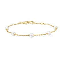 Load image into Gallery viewer, GOLD PEARL STATION BRACELET