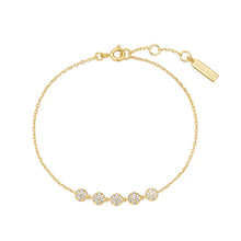Load image into Gallery viewer, Gold Pavé Multi Beaded Chain Bracelet