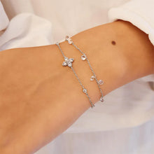 Load image into Gallery viewer, Silver Droplet Station Bracelet