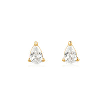 Load image into Gallery viewer, Gold Pear Studs