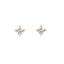 Load image into Gallery viewer, Gold Solitaire Studs