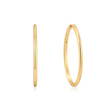 Load image into Gallery viewer, Gold Plain Oversized Hoops