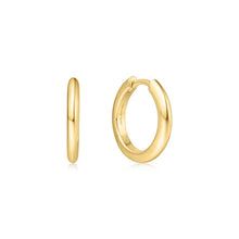Load image into Gallery viewer, Silver Tube Small Huggie Hoop Earrings