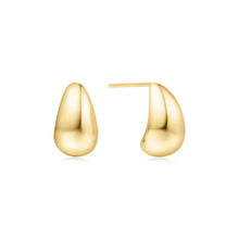 Load image into Gallery viewer, Gold Small Dome Hoop Earrings