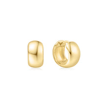 Load image into Gallery viewer, Gold Chubby Small Huggie Hoop Earrings