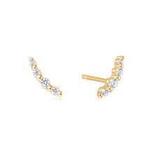 Load image into Gallery viewer, Gold Bezel Beaded Stone Stud Earrings