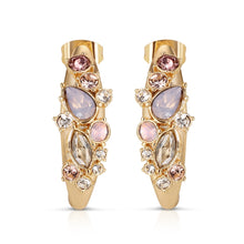Load image into Gallery viewer, Hoop Earrings with Mixed Stones