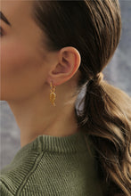Load image into Gallery viewer, Angel Wing Earrings with Blue & Clear Stones