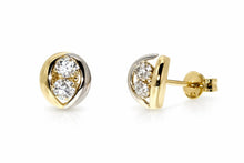 Load image into Gallery viewer, 9ct Gold CZ Studs