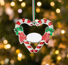 Load image into Gallery viewer, Candy Cane Heart Christmas Tree Decoration
