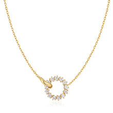 Load image into Gallery viewer, Gold Interlinked Circles Pavé Necklace