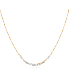 Load image into Gallery viewer, Gold Arc Pavé Necklace