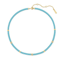 Load image into Gallery viewer, Gold Disc Station Necklace