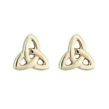 Load image into Gallery viewer, 9K GOLD TRINITY KNOT TINY STUD EARRINGS