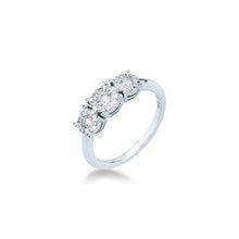 Load image into Gallery viewer, 18K 3 Stone White Gold Diamond Ring