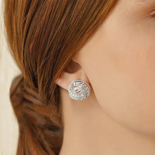 Load image into Gallery viewer, Twist Earrings with Clear Stones