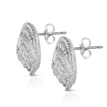 Load image into Gallery viewer, Twist Earrings with Clear Stones