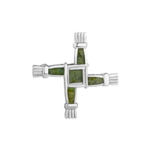 Load image into Gallery viewer, Connemara Marble St Brigids Cross Brooch