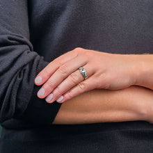 Load image into Gallery viewer, SILVER CLADDAGH WISHBONE RING