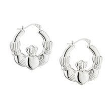 Load image into Gallery viewer, Chunky Claddagh Hoop Earrings