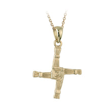 Load image into Gallery viewer, 10K GOLD ST BRIGIDS CROSS NECKLACE